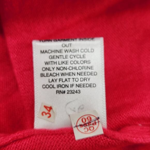 New York & Company Criss Cross V-Neck Pullover Sweater Size XXL Hot Pink Knit - Picture 4 of 10